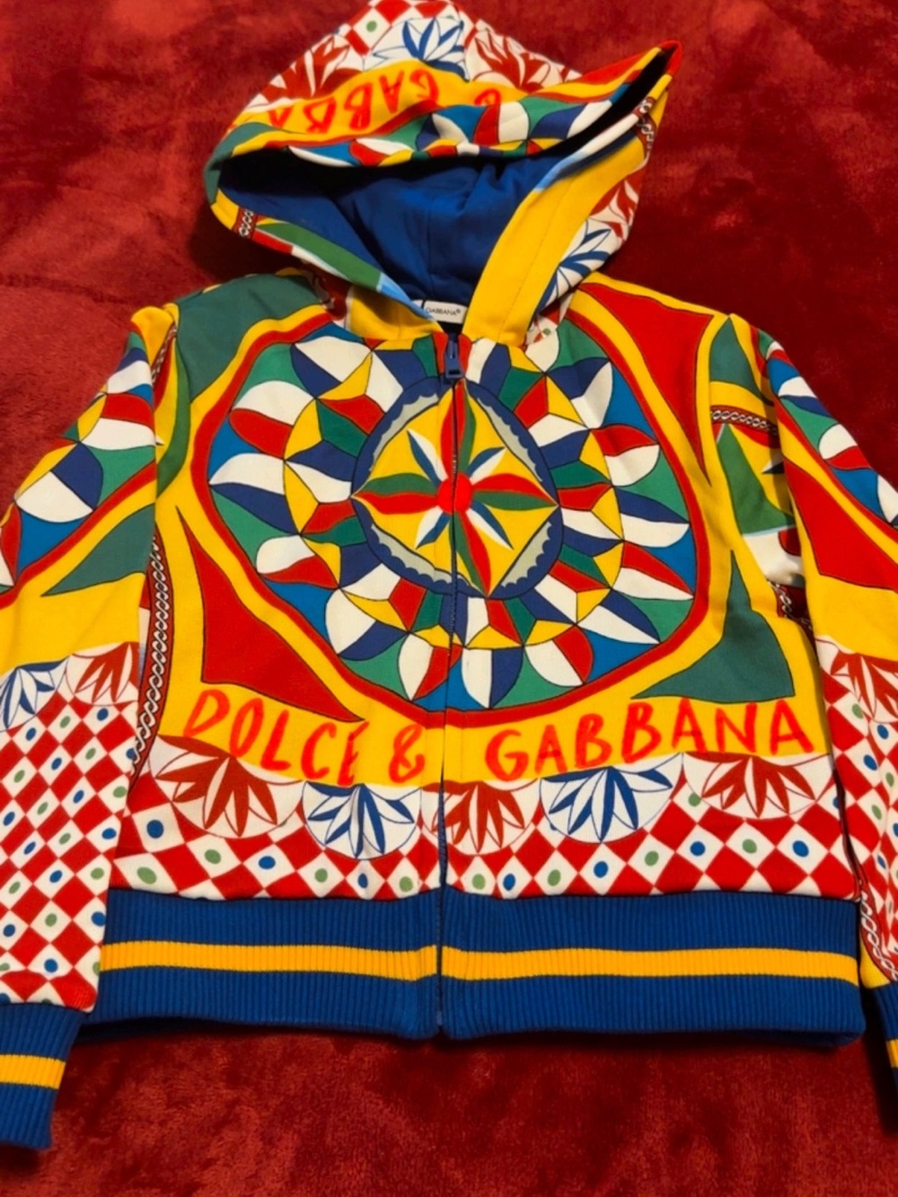 Dolce & Gabbana Bright Multicolor Printed Zip Hoodie